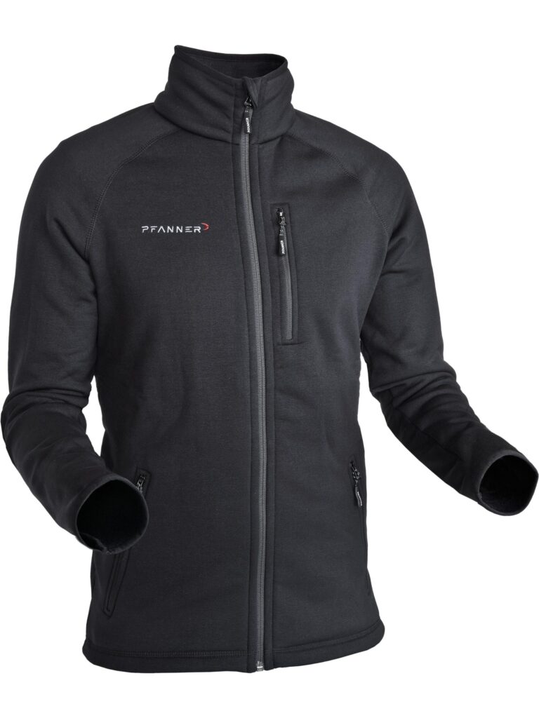 Fleece jacket PolarTec Pfanner, black, size 2XL