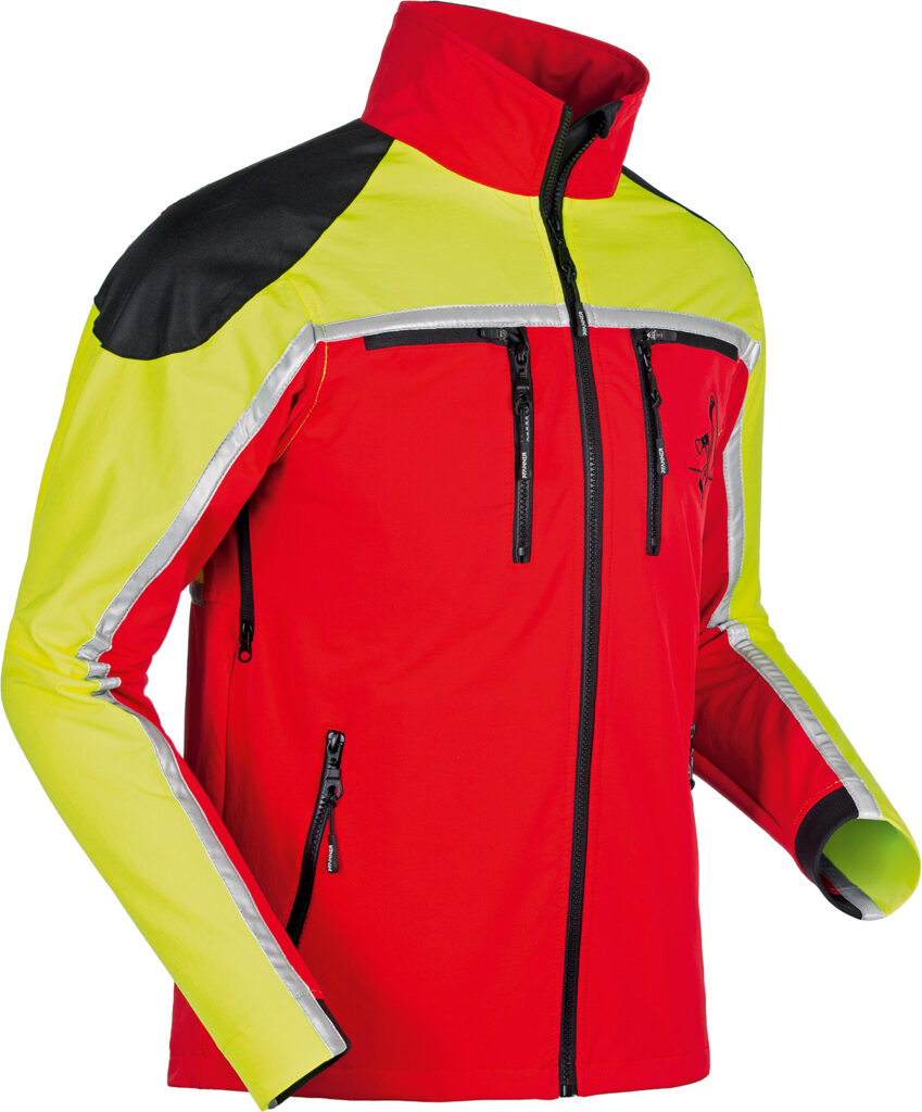 Forester's jacket Forest Light Pfanner, red- neon yellow, size XL