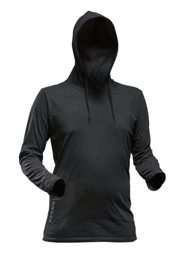T- särk pikkade varrukate ja kapuutsiga Hooded Pfanner, must, suurus 2XL