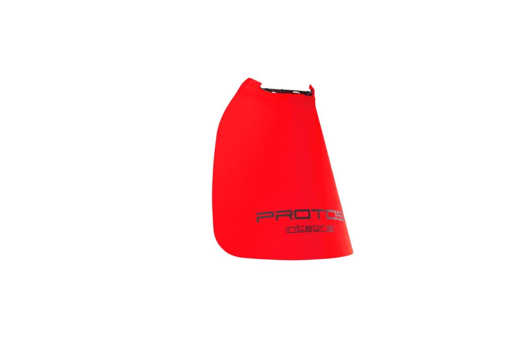 Neck protection for Protos Integral helmets, red