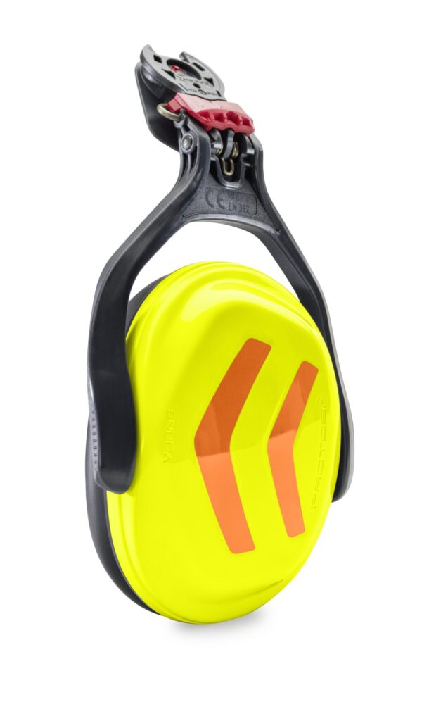 Headphones Protos Integral for helmets, pair, neon yellow-orange