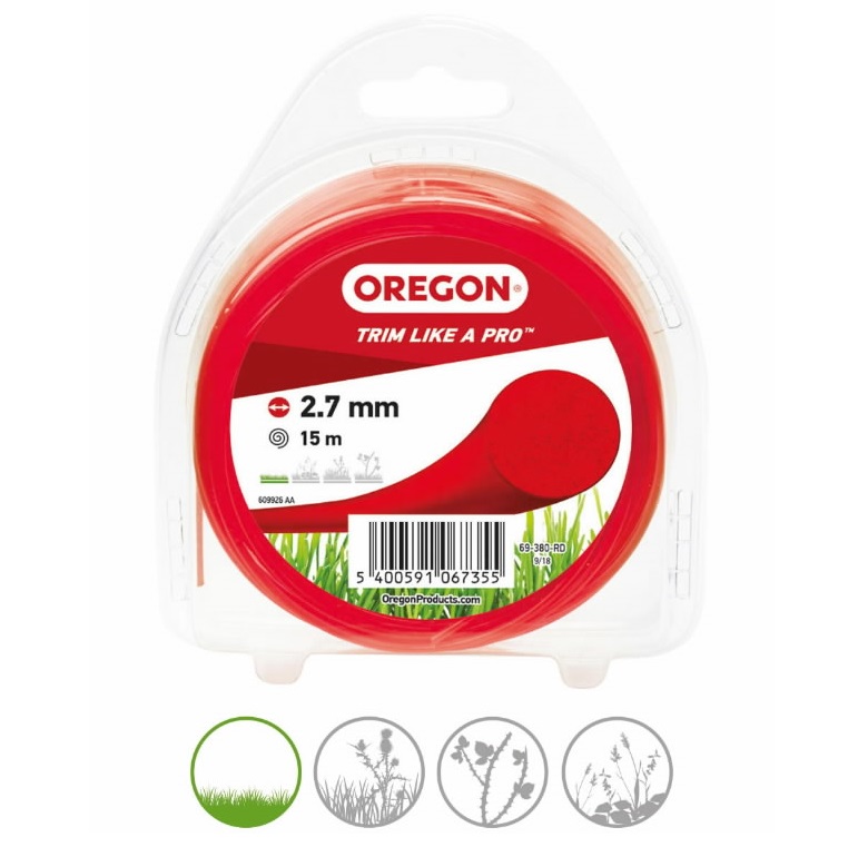 Trimmer cord round colored Oregon